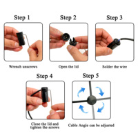 Adaptateur de connecteur XLR mâle-femelle professionnel noir et or à 3 broches, à angle droit et réglable, pour câble audio, microphone et DMX