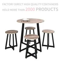 Ensemble de table à manger en bois moderne avec quatre chaises pliables et extensibles, meubles de maison pour atelier