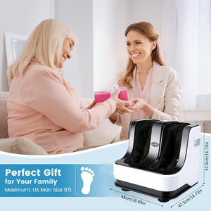 Masajeador de Pies con Control Remoto Inalámbrico, Equipo de Masaje con Calor, Dispositivo Vibrador, Masajeador de Pies con Compresión de Aire para Piernas - Product Image 5