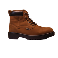 Bottes de travail AOXIANG personnalisées haute protection, unisexe, résistantes à la chaleur, en cuir, avec embout en acier et semelle intermédiaire antichoc, pour l'hiver et le printemps