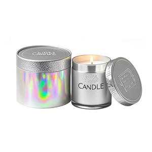 Envase de Papel para Velas con Impresión Personalizada y Lámina Dorada de Lujo, Tubo Cilíndrico Ecológico de Kraft para Aromaterapia y Empaque de Cera de Arena - Product Image 1