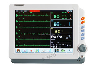 Guangzhou Pet Patiëntbewakingsapparatuur Veterinaire Mobiele Multiparameter <span class=keywords><strong>EKG</strong></span> 12-Inch Patiëntmonitors Met Etco2 - Product Image 5