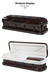 9802 гроба высшего качества из твердой древесины с мягким интерьером, США, ЕС, экспорт, качественный погребальный гроб - Product Image 6