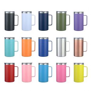 Gobelet personnalisé avec logo imprimé, 24 oz, à double paroi, avec poignée, pour café ou vin, idéal pour les entreprises - Product Image 5