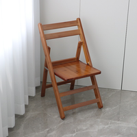 Q-71 Chaises pliantes en bois massif, portables et élégantes, pour appartement, événement, fête, banquet, camping, imperméables