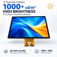 Module d'affichage tactile 19 pouces 1280x1024 USB, contrôle 10 points, film IR à liaison optique pour extérieur