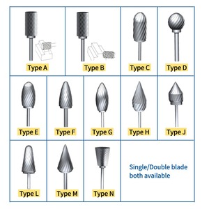 Loại m Đơn cắt đồng brazed hình nón tip Tungsten Carbide Rotary Burrs tập tin cho mài deburring cắt - Product Image 6
