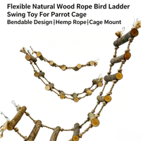 Échelle à corde flexible pour oiseaux, jouet d'escalade en corde de chanvre pour perroquets, accessoire de cage pour le jeu et la décoration des petits perroquets