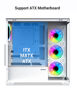 Boîtier PC <span class=keywords><strong>Gamer</strong></span> en Verre Trempé SV01 Blanc ATX MATX <span class=keywords><strong>ITX</strong></span> avec Ventilateur pour Ordinateur de Jeu – Vente en Gros - Product Image 5