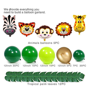 Guirlande de ballons pour enfants sur le thème de la <span class=keywords><strong>jungle</strong></span>, kit de ballons pour fête prénatale Fournitures pour fête d'anniversaire des enfants - Product Image 5