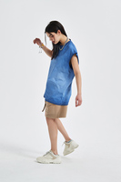 Nouveau Gilet Tendance à Carreaux 100% Coton Dégradé Épaules Larges Style Urbain Lavé Rétro Unisexe Sans Manches Séchage Rapide T-shirt Homme