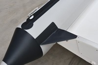 Bateau à rames en fibre de verre certifié CE, coque rigide de 2,7 mètres, Hypalon/PVC, bateau de pêche gonflable, RIB270 de 8,8 pieds avec moteur