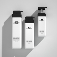 Premium carré moderne vide 300ml 500ml 750ml Pe en plastique shampooing Lotion pompe bouteille en gros