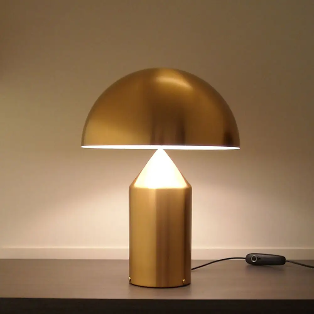 Creative LED industrial gold iron rechargeable luxury modern table lamps