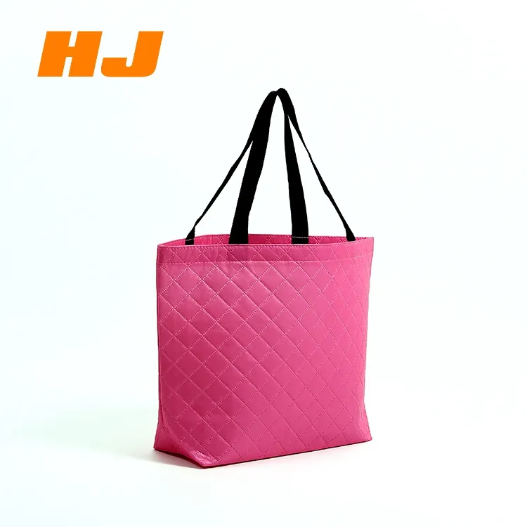 कस्टम मुद्रित सरल गैर बुना शॉपिंग बैग, सुपरमार्केट के लिए पुनर्नवीनीकरण टोट बैग