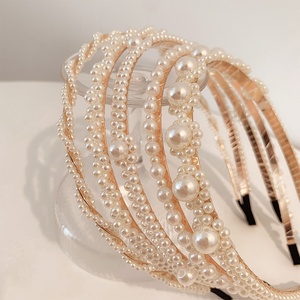 Nueva Retro diadema de perlas francesas, horquilla de temperamento informal de hadas, diadema de celebridad con diademas de estilo bosque de hadas para mujeres - Product Image 2