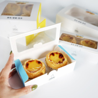 Scatola di carta rettangolare di Natale felice 2025 per torta nuovo stile torta torta torta scatola di cartone Kraft confezione regalo