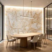 Grande dalle de marbre naturel, pierre naturelle de grande taille, résistante à l'usure et aux taches, facile d'entretien pour la décoration intérieure de villas