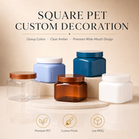 Tarro Plano Bajo de PET de 500g con Cuello de 89mm, Apertura Extra Ancha de 92.5mm, Logotipo Personalizado OEM, MOQ Bajo, Envase de Plástico para Mantequilla Corporal, Mascarilla Capilar y Exfoliante