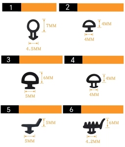 <span class=keywords><strong>Burlete</strong></span> de <span class=keywords><strong>Goma</strong></span> EPDM de Diseño Tradicional para Vidrio, Sello de Borde de Vidrio para Puertas y Ventanas de <span class=keywords><strong>Aluminio</strong></span> - Product Image 4