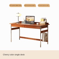 Bureau d'étude en bois massif nordique avec chaise, bureau d'ordinateur avec armoire de rangement amovible pour adultes et étudiants, bureau blanc en noyer
