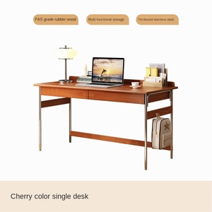 <span class=keywords><strong>Scrivania</strong></span> in Legno Massello Stile Nordico con Sedia, Postazione <span class=keywords><strong>Computer</strong></span> con Mobile Contenitore Rimovibile per Adulti <span class=keywords><strong>e</strong></span> Studenti, <span class=keywords><strong>Scrivania</strong></span> Bianca in Noce - Product Image 4