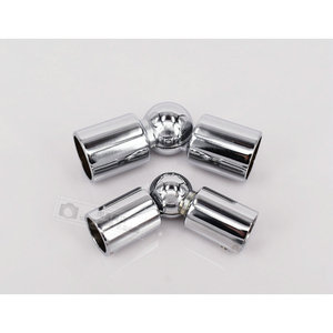 Accessoires pour cabine de douche en acier inoxydable : Tête de tirant 19-25mm à rotation libre, Connecteur d'angle - Product Image 2