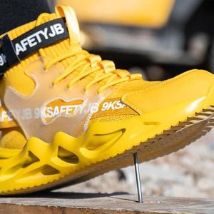 Femmes Ladys Hommes Hi Cut <span class=keywords><strong>Boa</strong></span> Lace Respirant Mesh Safety Woodland Shoes Boot Steel Toe Bottes de travail en cuir avec votre logo - Product Image 6