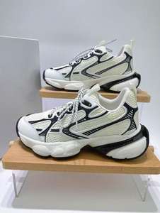 Новые модные мужские кроссовки 2026 года: повседневные черно-белые сетчатые массивные кроссовки для ежедневных прогулок - Product Image 1