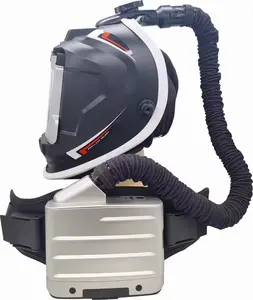 PAPR ventilazione auto oscuramento del casco di saldatura con grande visione esterno regolabile casco di saldatura
