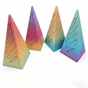 Wholesale Decorative Stress Relief Pyramid Penetration Wedding Desk Decor Toy 3D Printed Spiral Cone Fidget - Product Image 4