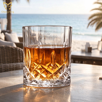 Verres à whisky personnalisés Tasse à boire de liqueur créative Verres diamantés Verre cristal à base épaisse