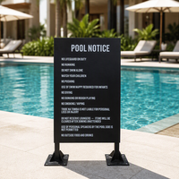 Panneau de règles de piscine en aluminium personnalisé, panneau d'avertissement de sécurité pour piscine extérieure, pour hôtels