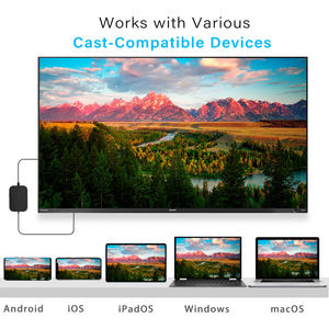 Adaptateur de diffusion d'écran sans fil Elanby OEM avec compatibilité Airplay Miracast <span class=keywords><strong>Full</strong></span> <span class=keywords><strong>HD</strong></span> 1080P Double bande 2,4 GHz/5 GHz Portée de 10 m - Product Image 3