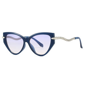 DOISYER occhiali da sole di lusso per le donne Logo personalizzato di alta qualità UV400 Cat Eye montature in rosso <span class=keywords><strong>e</strong></span> blu nuovi occhiali da sole di design - Product Image 5
