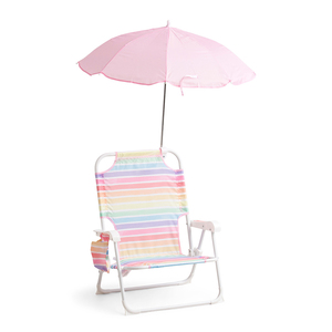 Sombrilla de Playa Plegable Mini Ligera <span class=keywords><strong>con</strong></span> Portavasos para Niños, Color Rosa, Personalizable, 2026 - Product Image 2