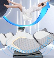 Fauteuil de massage électrique de luxe C99 2026 4D intelligent avec chauffage, inclinable, rail SL, zéro gravité, Shiatsu, corps entier, portable et pliable pour la maison