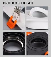 Blanc Noir Ultra Mince Double Tête Mr16 Trimless Downlight Surface Cob Projecteur Spot Cadre GX53 Gu5.3 Led Modules