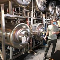 Cuve de conditionnement de bière horizontale en acier inoxydable à double enveloppe de 1800 L