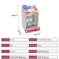 Vitrine chauffante électrique professionnelle à température constante pour hot-dogs, vitrine rectangulaire chauffante pour aliments, chauffe-pâtisserie, chauffe-tartes aux œufs