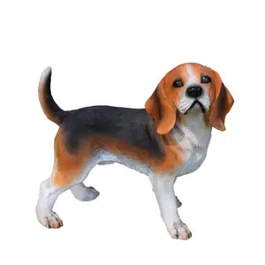 Customized Design Life Size Beagle Dog Sculpture Home Decor Amazing Beagle Statue Ornament Holiday Dog Xmas Decorations For Sale