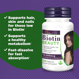 Compresse di Biotina, Zinco e Selenio della Source Factory per Promuovere la Salute di Capelli, Pelle e Unghie. - Product Image 4