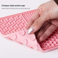 Plateau à lécher pour chiens et chats en silicone de qualité alimentaire avec ventouses, bol anti-étouffement à alimentation lente, design 2-en-1 étanche IPX5