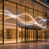 Écran publicitaire LED transparent pour vitrine de centre commercial