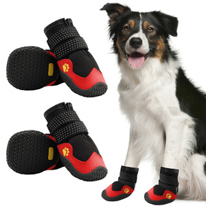 Chaussures pour animaux de compagnie, couvre-pattes imperméables pour chiens, antidérapants, avec semelle en caoutchouc, pour petits et grands chiens, fluorescents - Product Image 2