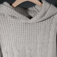 100% doux chaud à la mode pull en cachemire avec col à capuche élégant choix d'hiver personnalisable