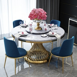 <span class=keywords><strong>Table</strong></span> de salle à manger moderne de luxe <span class=keywords><strong>en</strong></span> acier inoxydable <span class=keywords><strong>avec</strong></span> base dorée et <span class=keywords><strong>plateau</strong></span> rond <span class=keywords><strong>en</strong></span> <span class=keywords><strong>ardoise</strong></span> <span class=keywords><strong>avec</strong></span> <span class=keywords><strong>plateau</strong></span> tournant - Product Image 2