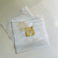 Sacs en plastique refermables givrés recyclables avec logo personnalisé, emballage pour bijoux, pochettes à fermeture éclair, sacs cadeaux personnalisés de petite taille avec cordon de serrage