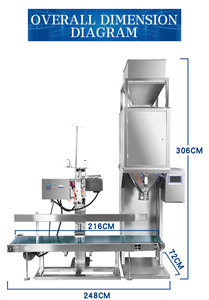 25kg trọng lượng lớn tự động định lượng máy đóng gói với máy may bột đậu điền quy mô Trọng lượng máy chiết rót - Product Image 2