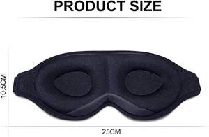 Antifaz para Dormir de Espuma Viscoelástica Contorneada en 3D y Juego de Tapones para los Oídos para Viajar, Antifaz Suave que Bloquea la Luz para Dormir Durante Mucho Tiempo - Product Image 2